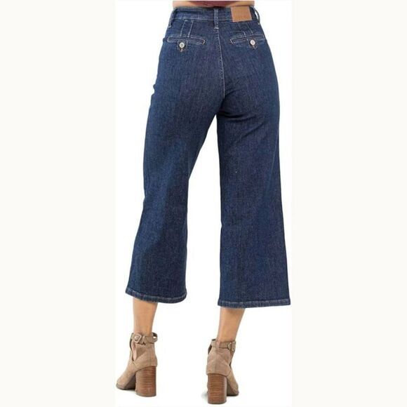 Judy Blue Women's High Rise Tummy Control Classic Crop Wide Leg Jeans NWT 11/30 - Picture 4 of 8